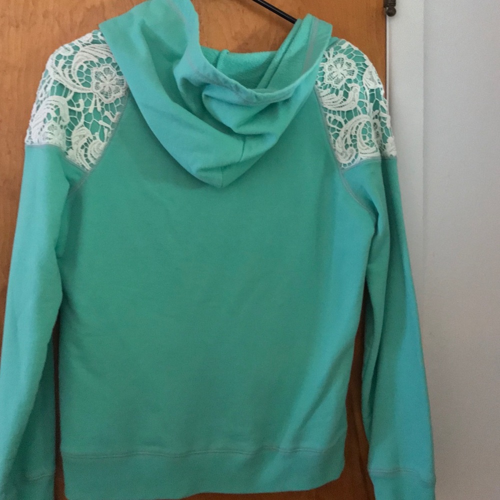 Price drop Green BKE Lace-Embroidered Sweatshirt - Picture 3 of 6